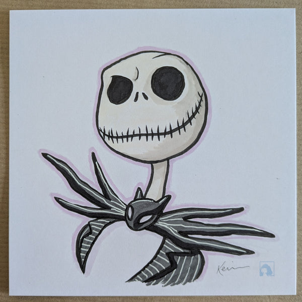 Jack Skellington - Original 5x5 Sketch by Kevin Wilson - Artists Copy