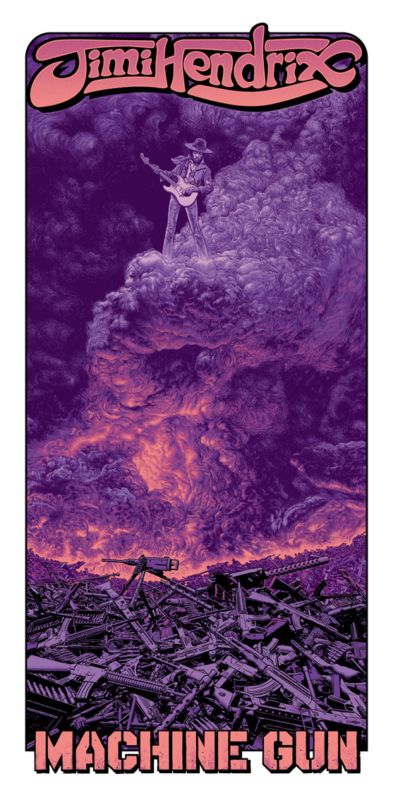 Jimi Hendrix / Machine Gun by Chris Weston - Screenprint - AP Edition
