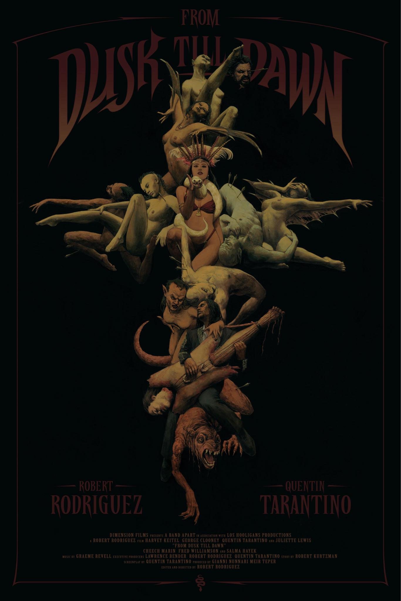 FROM DUSK TILL DAWN フロムダスクティルドーン　漫画　コミック From Dusk Till Dawn by Hans Woody - AP Edition Screenprint